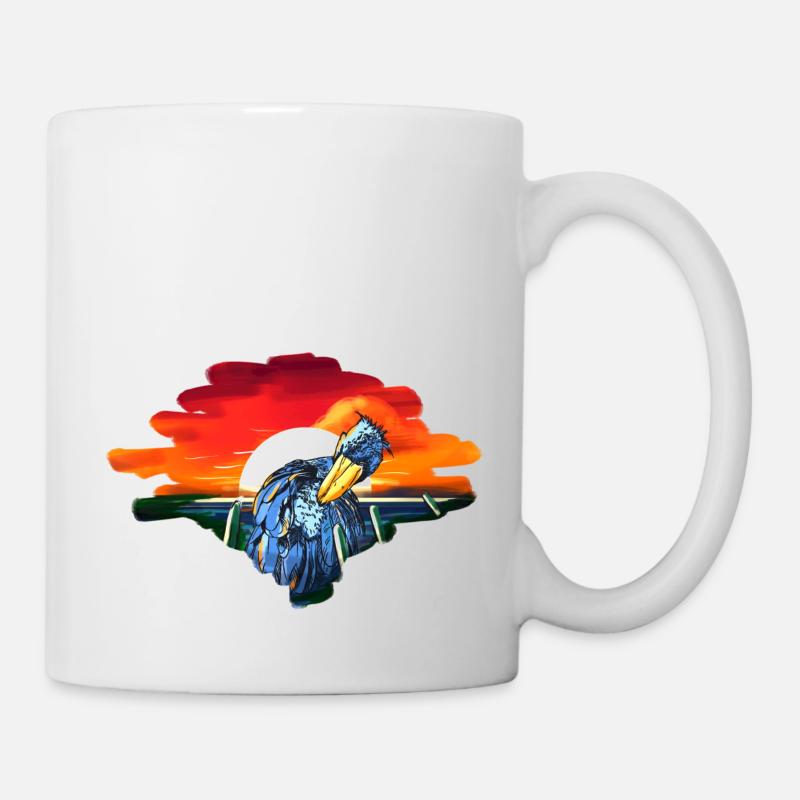 Schuhschnabel Vogel Ornithologe Wald I Geschenk - Tasse - Weiß