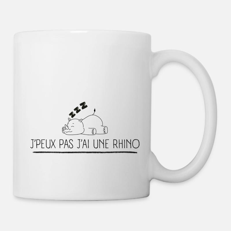 J'peux pas j ai une rhino ! - Mug blanc - blanc