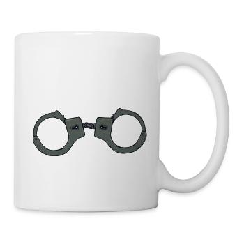 menotte bracelet police menotter menote 1309 A - Mug blanc - blanc - Droite