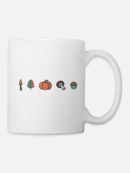 Herbstliches Design #3 - Tasse - Weiß