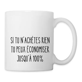 si tu n achètes rien - Mug blanc - blanc - Droite