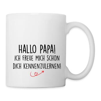 Hallo Papa! Ich freue mich dich kennenzulernen - Mug blanc - blanc - Droite