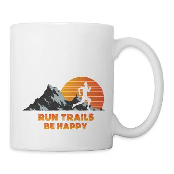 Trail Run Ultra Running Berg Trekking Laufen - Tasse - Weiß - Rechts