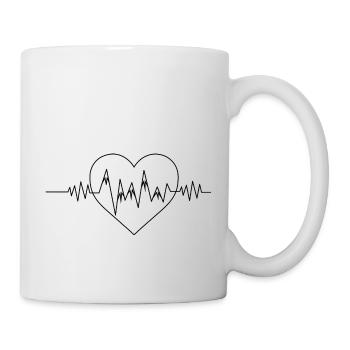 Heartbeat - Heart - Mountain - (2) - Mug - white - Right
