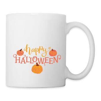 Joyeuse citrouille d’Halloween - Mug blanc - blanc - Droite