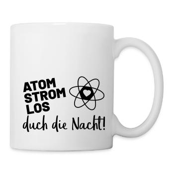 Sprüche Winter Atomstromlos durch die Nacht - Tasse - Weiß - Rechts