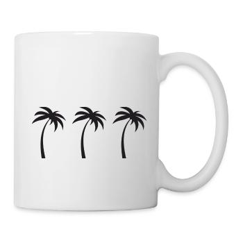 Palmiers minimalistes - Mug blanc - blanc - Droite