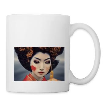Geisha Satomi - Tasse - Weiß - Rechts