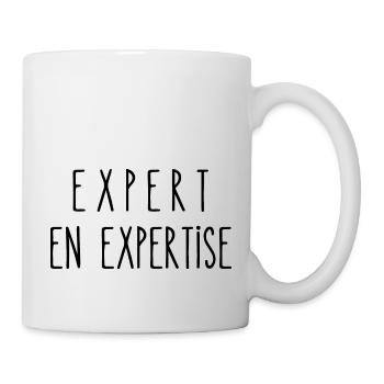 expert en expertise - Mug blanc - blanc - Droite