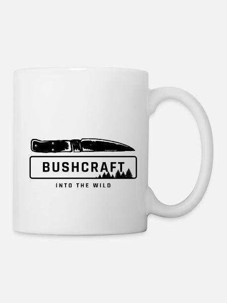 Bushcraft & Into the Wild - Survival Knives - Mug - white