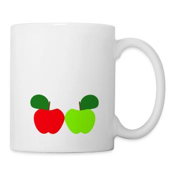 Apfel junkie - Tasse - Weiß - Rechts
