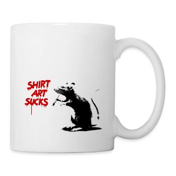 SHIRT ART SUCKS Rats Street Art - Mug - white - Right