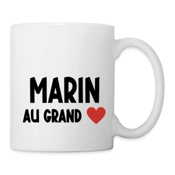 marin au grand cœur - Mug blanc - blanc - Droite