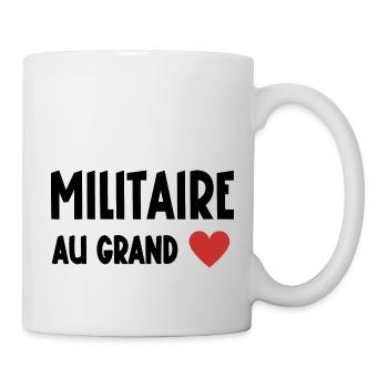 militaire au grand cœur - Mug blanc - blanc - Droite