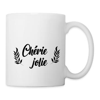 Chérie jolie - Mug blanc - blanc - Droite