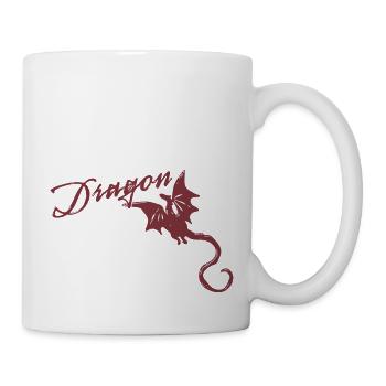 Dragon Drache – Vectorgraphic - Mug - white - Right