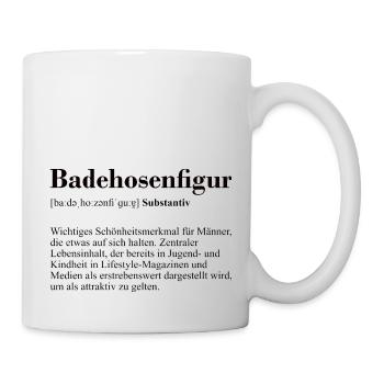 Badehosenfigur Definition - Tasse - Weiß - Rechts