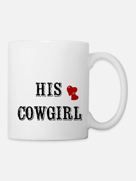 Cowboy, Saint-Valentin, Look assorti, paire assortie - Mug blanc - blanc