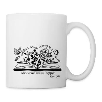 Oscar Wilde's Freedom&Books quote design - Mug - white - Right