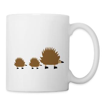 Igelfamilie - Tasse - Weiß - Rechts