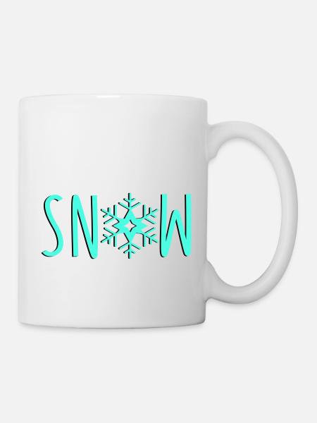 schneeflocke snow - Tasse - Weiß