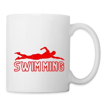 Schwimmen - Geschenkidee zum Schwimmen - Tasse - Weiß - Rechts