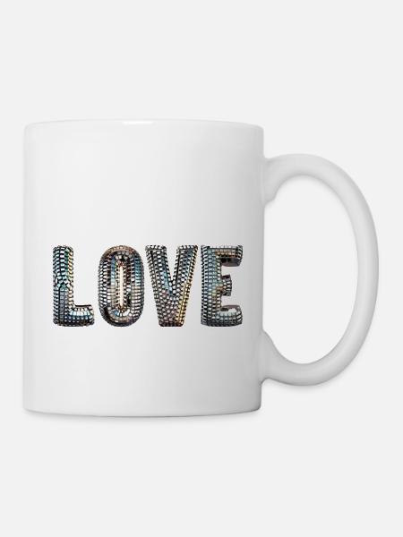 Disco Liebe - Tasse - Weiß