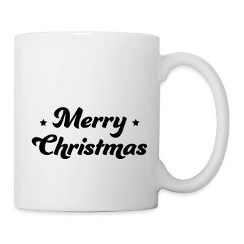 Merry Christmas Sternchen schwarz - Tasse - Weiß - Rechts