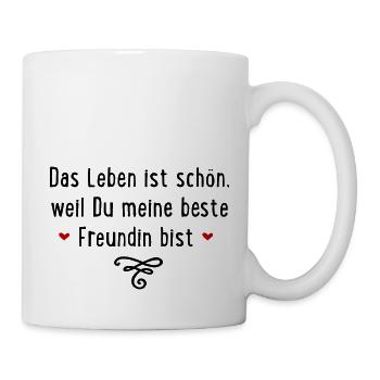 Beste Freundin - Tasse - Weiß - Rechts