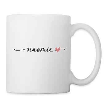 Naomie Name Kalligrafie Schrift - Tasse - Weiß - Rechts
