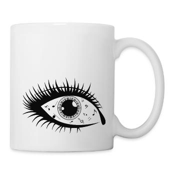 Piano Eyes - Gift Idea - Mug - white - Right