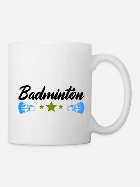 badminton - Mug blanc - blanc