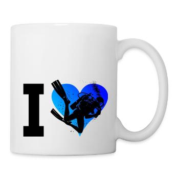 Plongée Libre Plongée Plongeur Plongée Plongeuse - Mug blanc - blanc - Droite