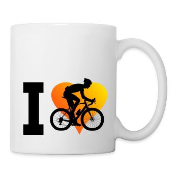 Damen Rennradfahren Rennradfahrer Rennrad - Tasse - Weiß - Rechts
