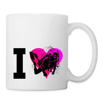 Free Dive Diving Diver Women's Scuba Diving - Mug - white - Right