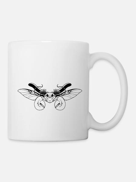 Chimera: Cockster (Cockchafer/Lobster) Black - Mug - white
