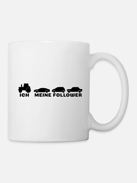 Ich, meine Follower Traktor Autos Landwirt Bauer - Tasse - Weiß