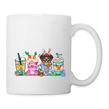 Chien café de Pâques teckel 4500x5400Teckel Chien - Mug blanc - blanc - Droite