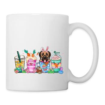 Chien café Pâques grand-dane 4500x5400dogue allemand Do - Mug blanc - blanc - Droite