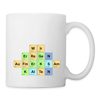 wir erregen Aufmerksamkeiten - Chemische Elemente - Tasse - Weiß - Rechts