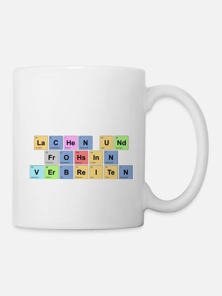 Lachen und Frohsinn verbreiten - Chemische Element - Tasse - Weiß