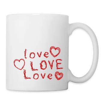 J’aime mon cœur ! Vente d’amour frappé ! - Mug blanc - blanc - Droite