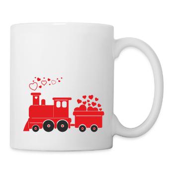 Love Happy Heart Card Valentine Vector Design Art - Mug - white - Right