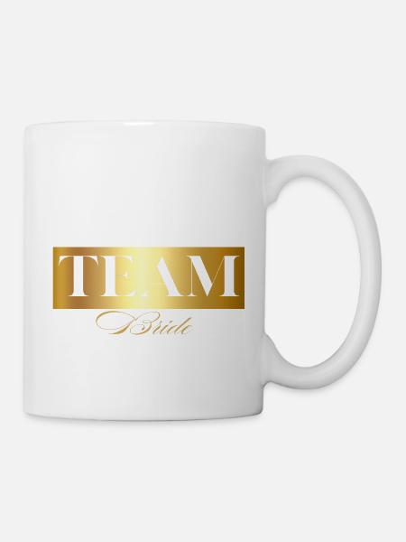 Team Braut Gold - Team Braut - Tasse - Weiß