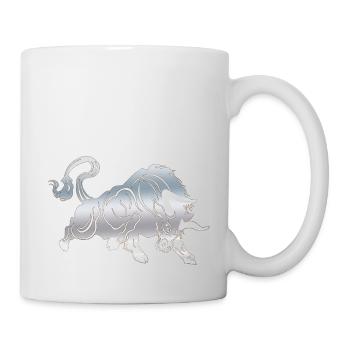 Stier Stierkopf Kopf Logo Steak Beast Gym Horn - Tasse - Weiß - Rechts