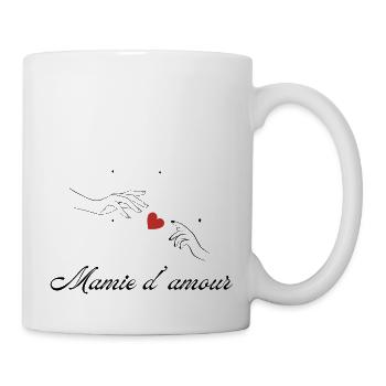 mamie d’amour - Mug blanc - blanc - Droite
