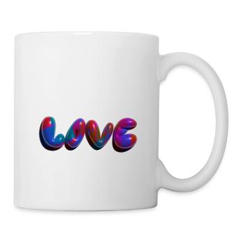 Love,3D,Graffiti,Balloon,Colorful,Love - Mug - white - Right