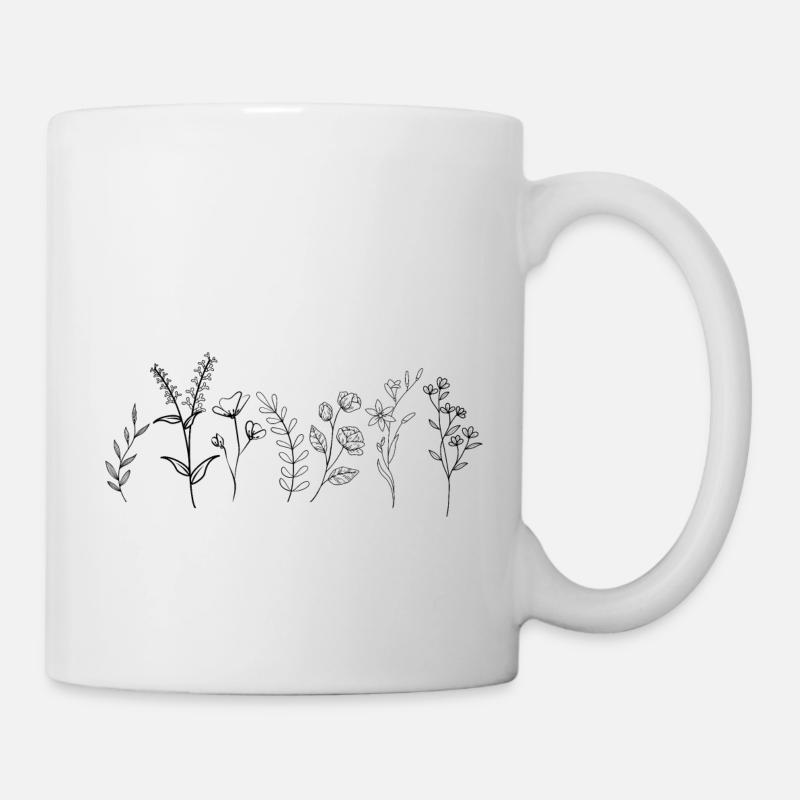 Fleurs sauvages - Mug blanc - blanc