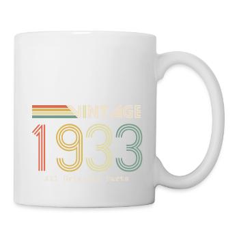 Episch und legendär geboren 1933: 91. Geburtstag - Tasse - Weiß - Rechts