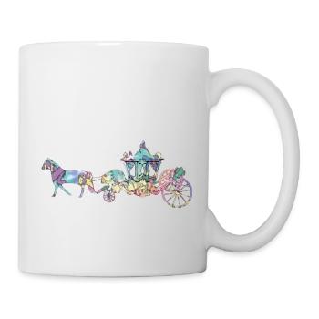 Silhouette de carrosse - Mug blanc - blanc - Droite